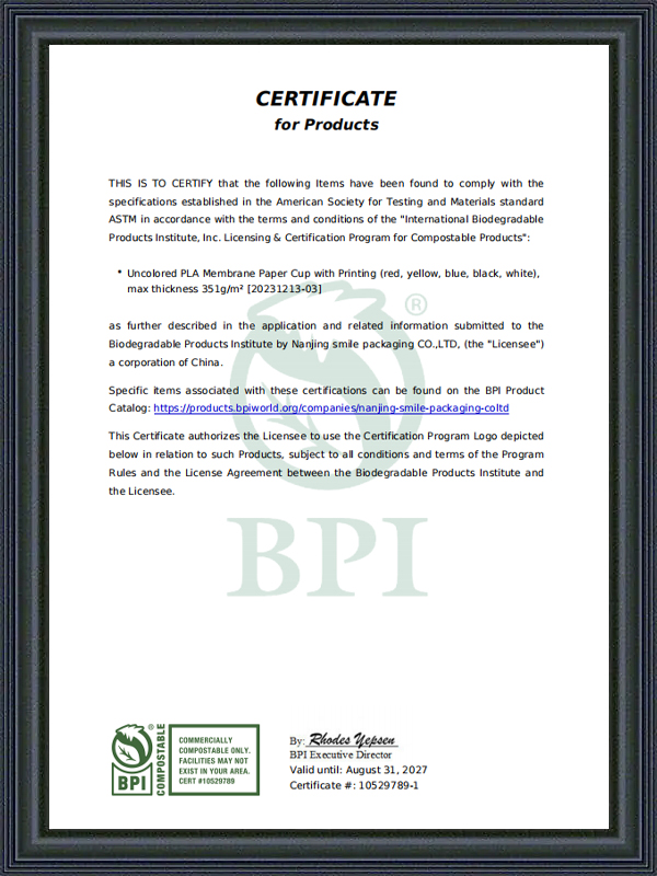 Certifikát BPI