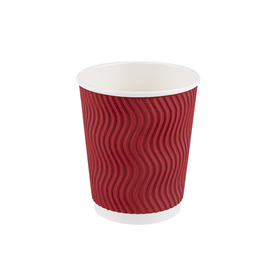 8oz 'zvlnený nástenný papierový pohár